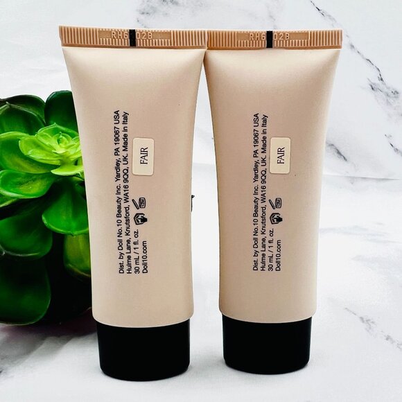 Doll 10 HydraGel Foundation FAIR Shape Full Face Cream Makeup 2Pcs Bundle 1FL - Picture 4 of 7